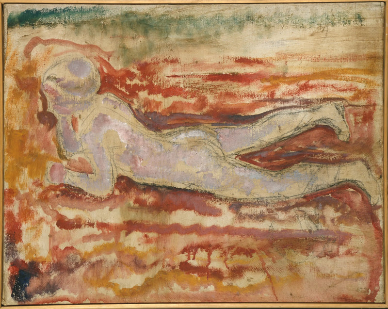 Niño acostado sobre su vientre - Edvard Munch