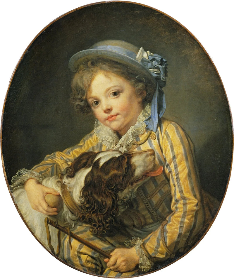 Niño con un perro - Jean-Baptiste Greuze