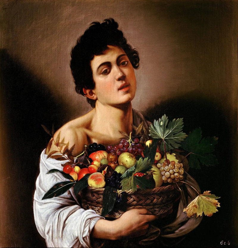 Niño con una cesta de frutas - Caravaggio