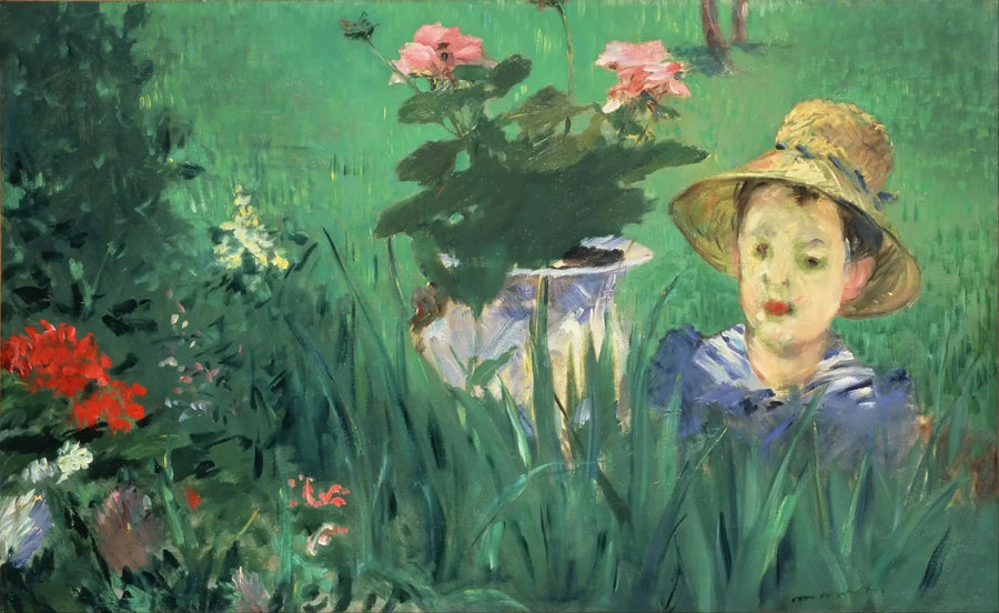 Niño en las flores (Jacques Hoschedé) - Édouard Manet