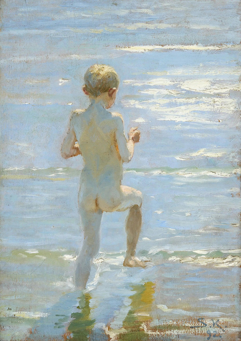 Niño bañándose. - Peder Severin Krøyer