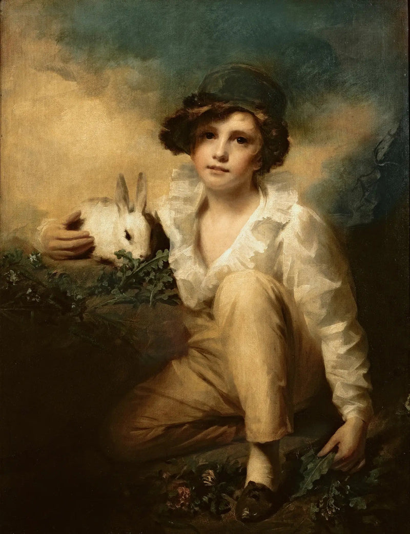 Niño y conejo - Henry Raeburn