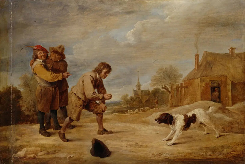 Chico campesino con su perro - David Teniers el Joven