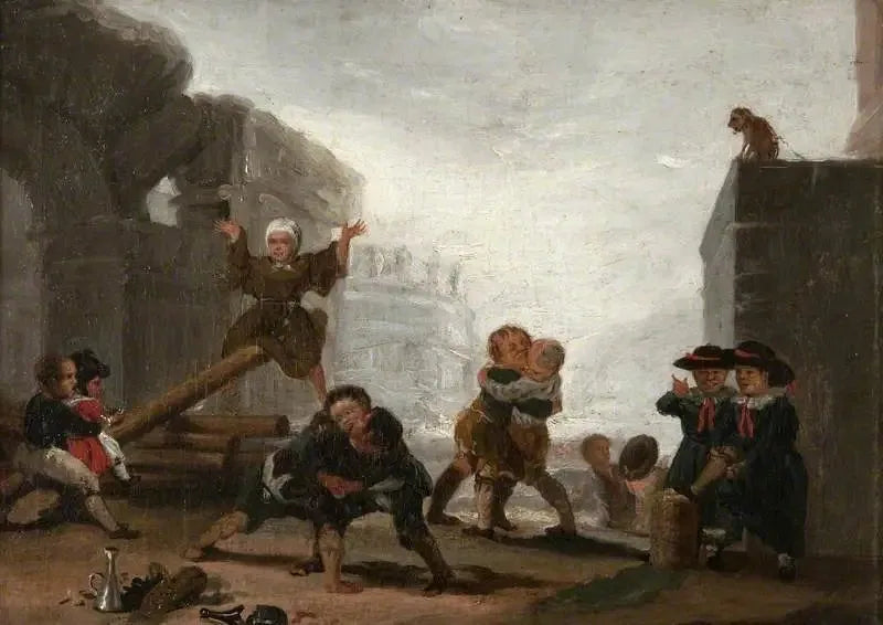 Niños jugando en el columpio - Francisco de Goya