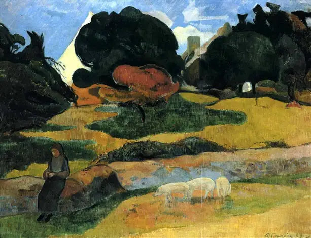 Guardiana de cerdos - Paul Gauguin