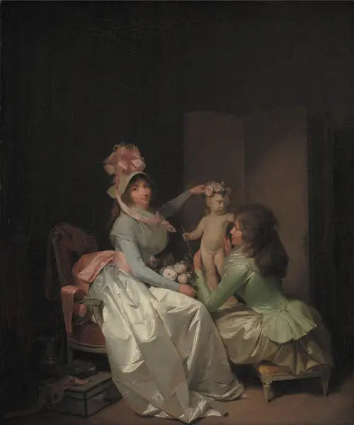 Encantando la estatuilla de Cupido - Louis-Léopold Boilly