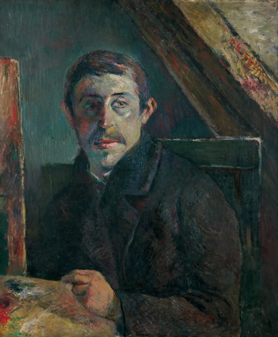 Gauguin frente a su caballete - Paul Gauguin