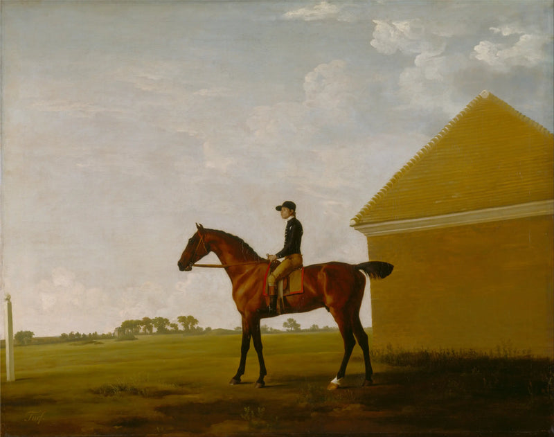 Césped, con jockey en posición, en Newmarket - George Stubbs