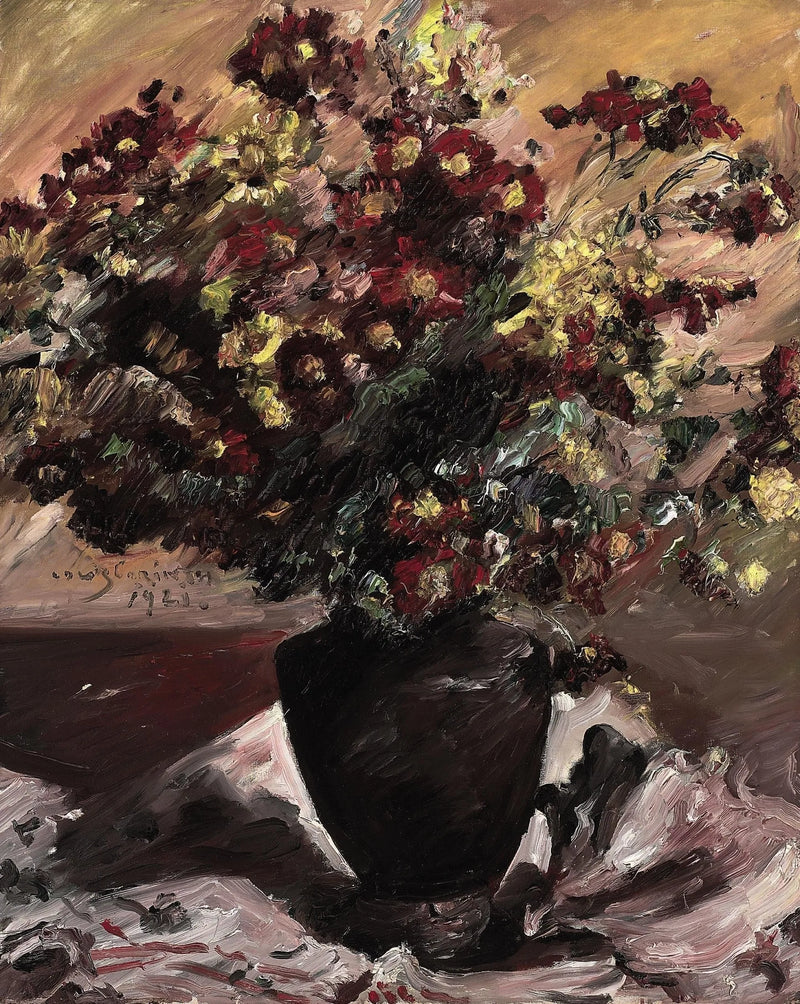 Gelbe und rote Astern - Lovis Corinth