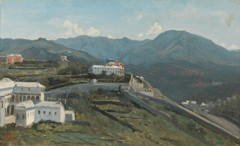 Génova. Un fragmento de la ciudad y de los Apeninos - Jean-Baptiste Camille Corot