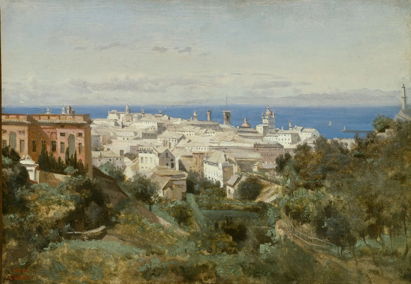 Génova, vista del paseo Acqua Sola - Jean-Baptiste Camille Corot