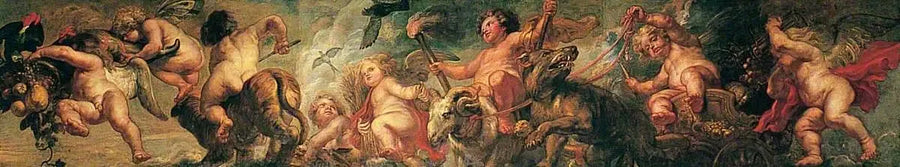 Genios jugando con animales - Peter Paul Rubens