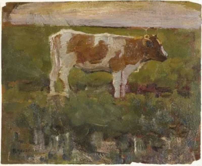 Novilla marrón y blanca - Piet Mondrian