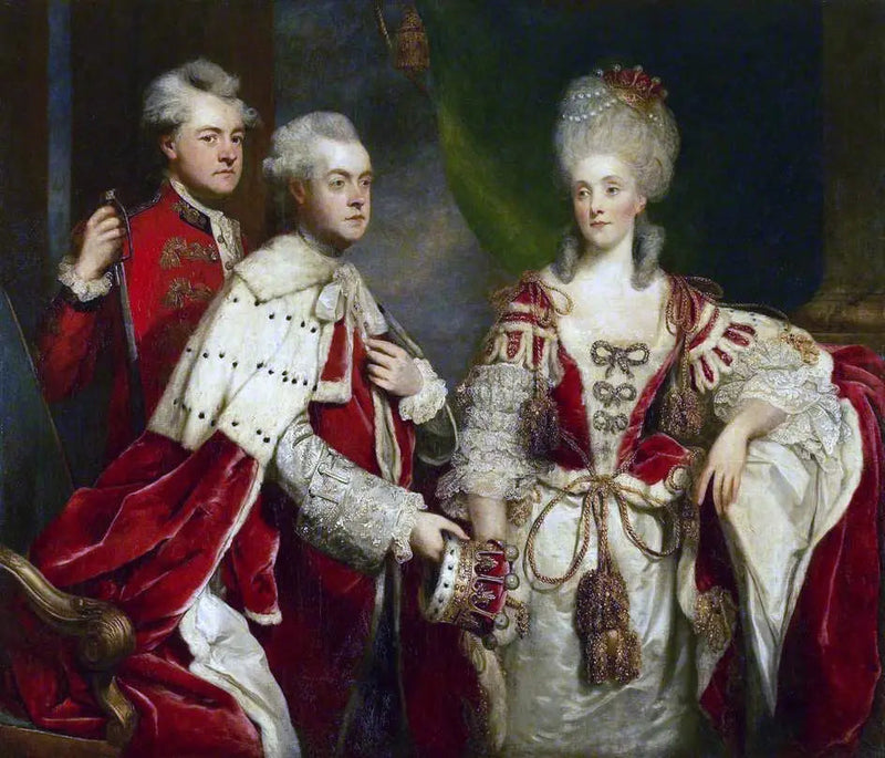 George, 2º conde Harcourt, su esposa Elizabeth y su hermano William - Joshua Reynolds