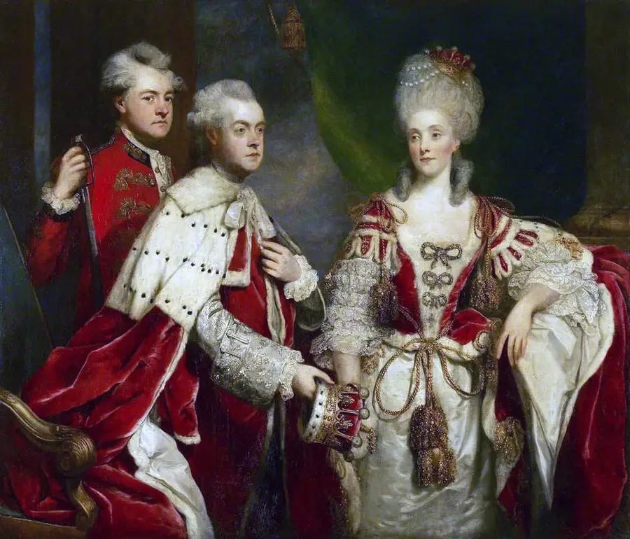 George, 2º conde Harcourt, su esposa Elizabeth y su hermano William - Joshua Reynolds