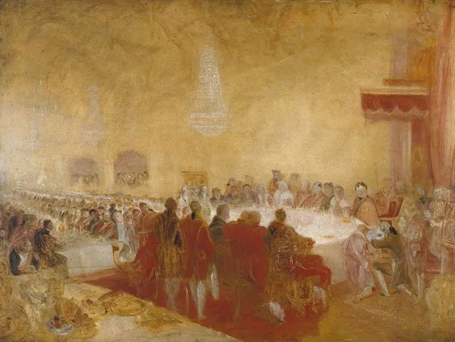 Jorge IV en el banquete del provost en la Casa del Parlamento, Edimburgo - J. M. W. Turner