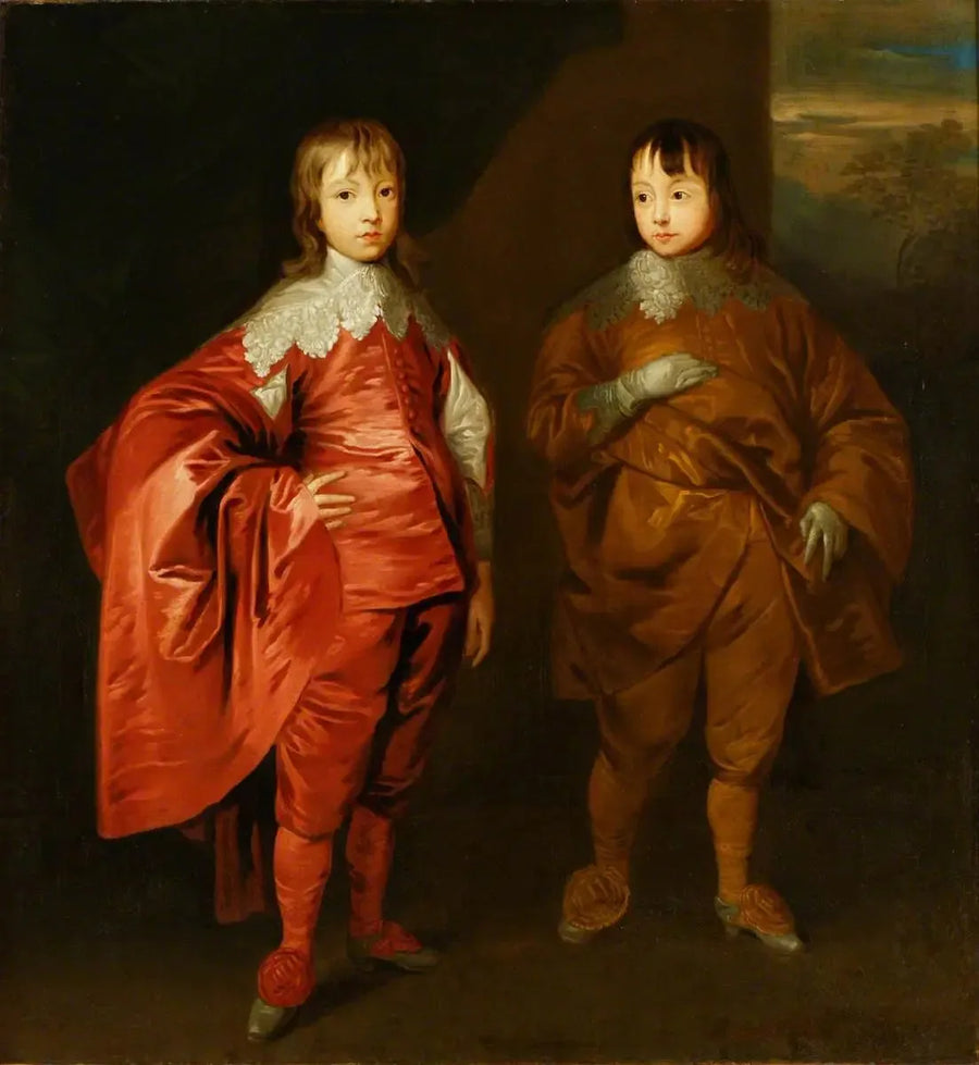 George Villiers (1628–1687), duque de Buckingham, con su hermano, Lord Francis Villiers (1629–1648) - Antoine van Dyck