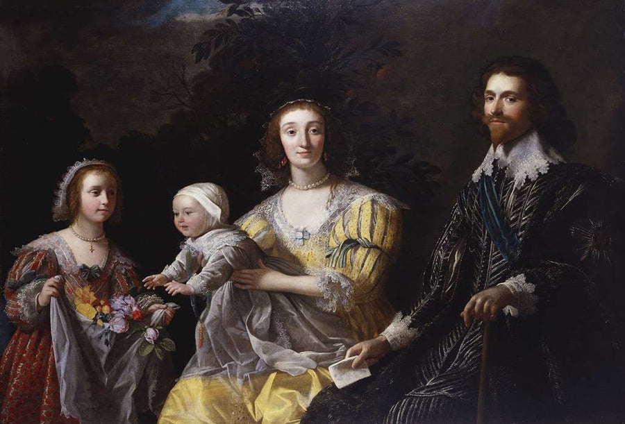 George Villiers, 1er duque de Buckingham (1592-1628) con su familia - Gerrit van Honthorst