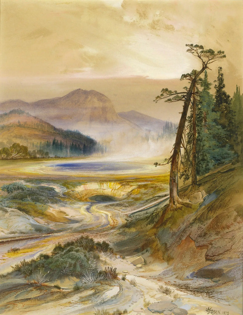 Geyser Excelsior, parque de Yellowstone - Thomas Moran