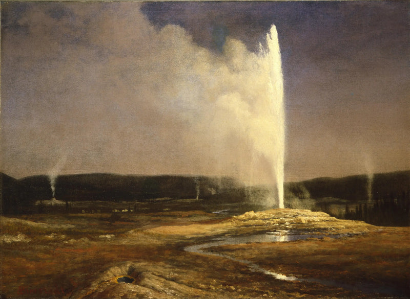 Geysers en Yellowstone - Albert Bierstadt