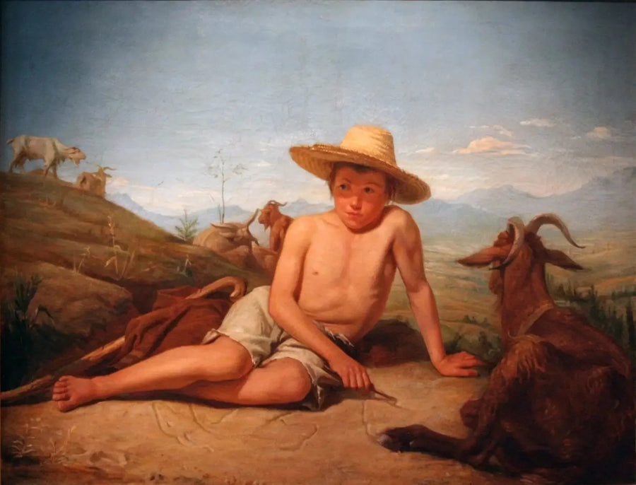Giotto cuidando las cabras - León Bonnat