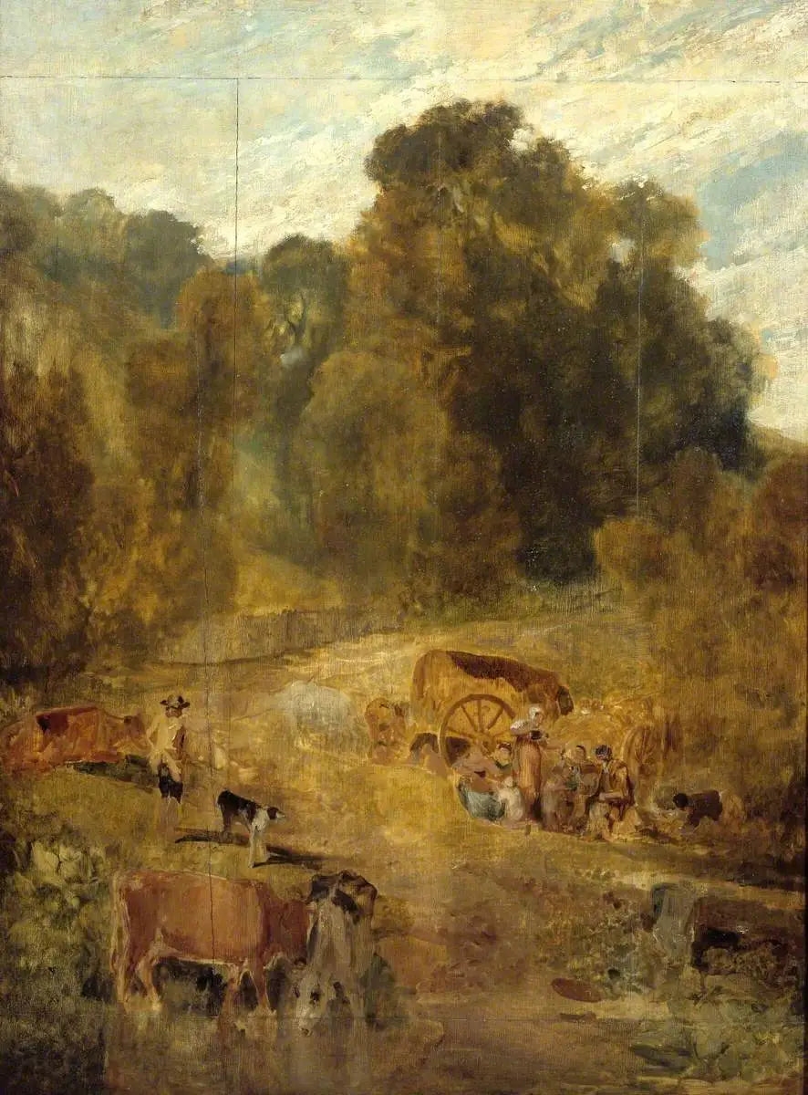 Gipsy Camp - J. M. W. Turner image 1 reproduction artisanale de tableau