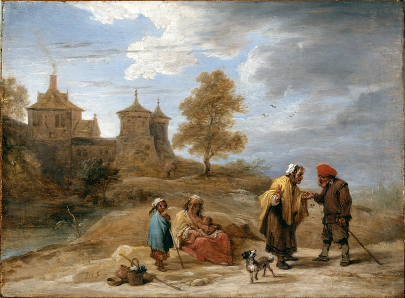 Gitanos en un paisaje - David Teniers el Joven