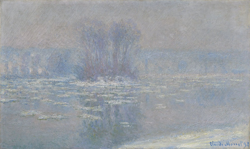 Cubitos de hielo en Bennecourt - Claude Monet