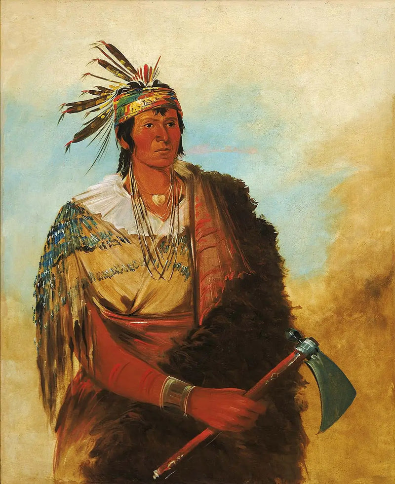 Go-to-ków-páh-ah, se mantiene solo, un valiente distinguido - George Catlin