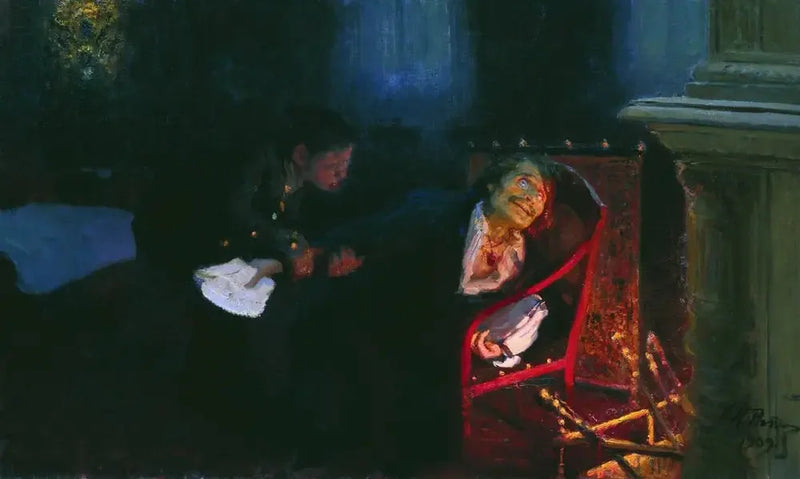 Gogol quema el manuscrito de la segunda parte de « Almas muertas ». - Ilya Repin