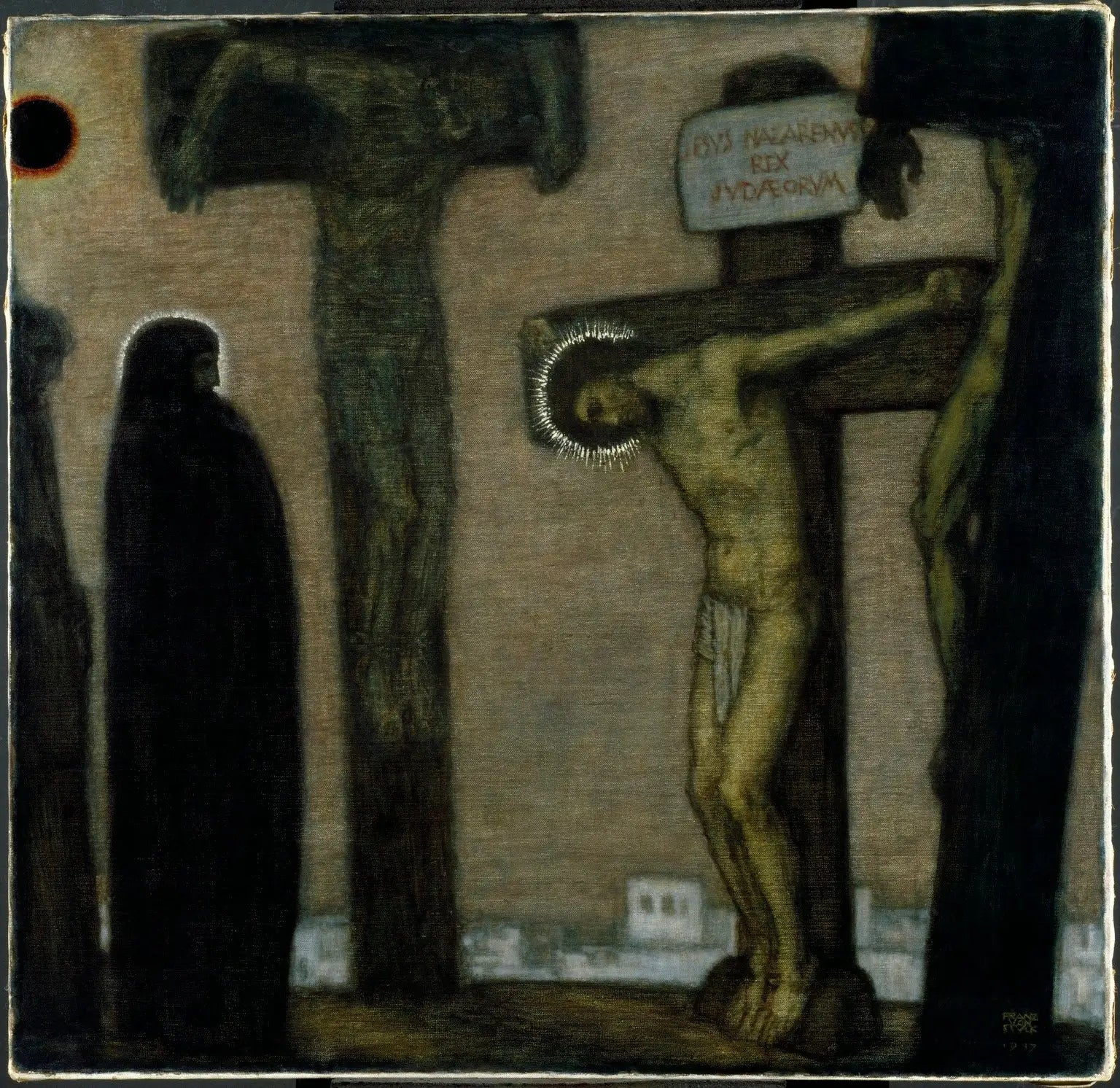 Reproduction du tableau « Golgotha - Franz Von Stuck » par Alpha Reproduction en peinture à l’huile
