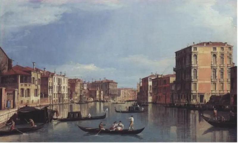 Gran Canal hacia el Este, desde el Palacio Bembo hasta el Palacio Vendramin-Calergi - Canaletto