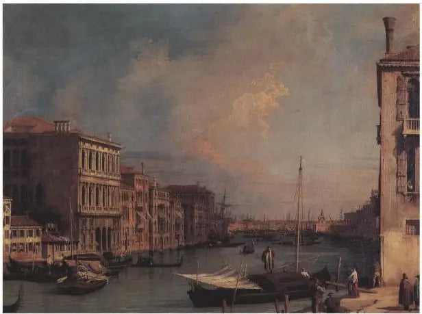Gran Canal visto desde el este desde el Campo S. Vio - Canaletto