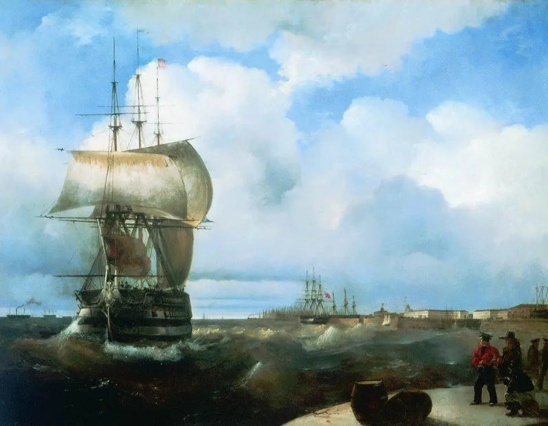 Gran raid en Cronstadt - Iván Aivazovski