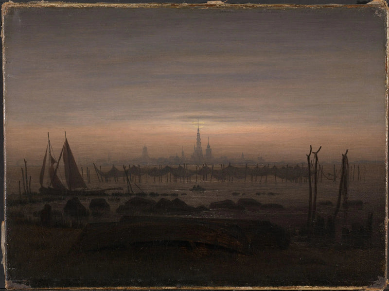 Greifswald a la luz de la luna - Caspar David Friedrich