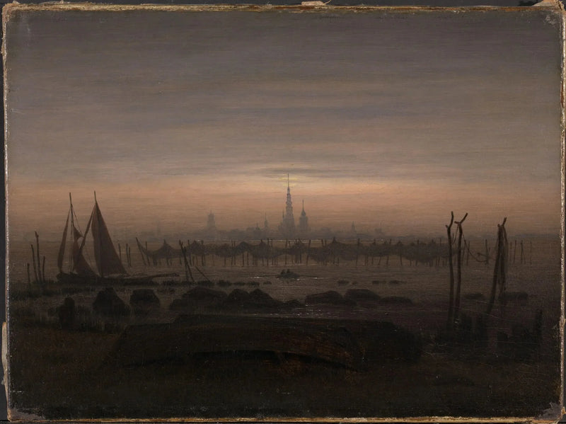 Greifswald a la luz de la luna - Caspar David Friedrich