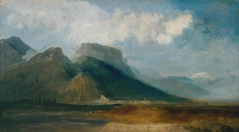 Grenoble visto desde el río Drac con el Mont Blanc a lo lejos - J. M. W. Turner