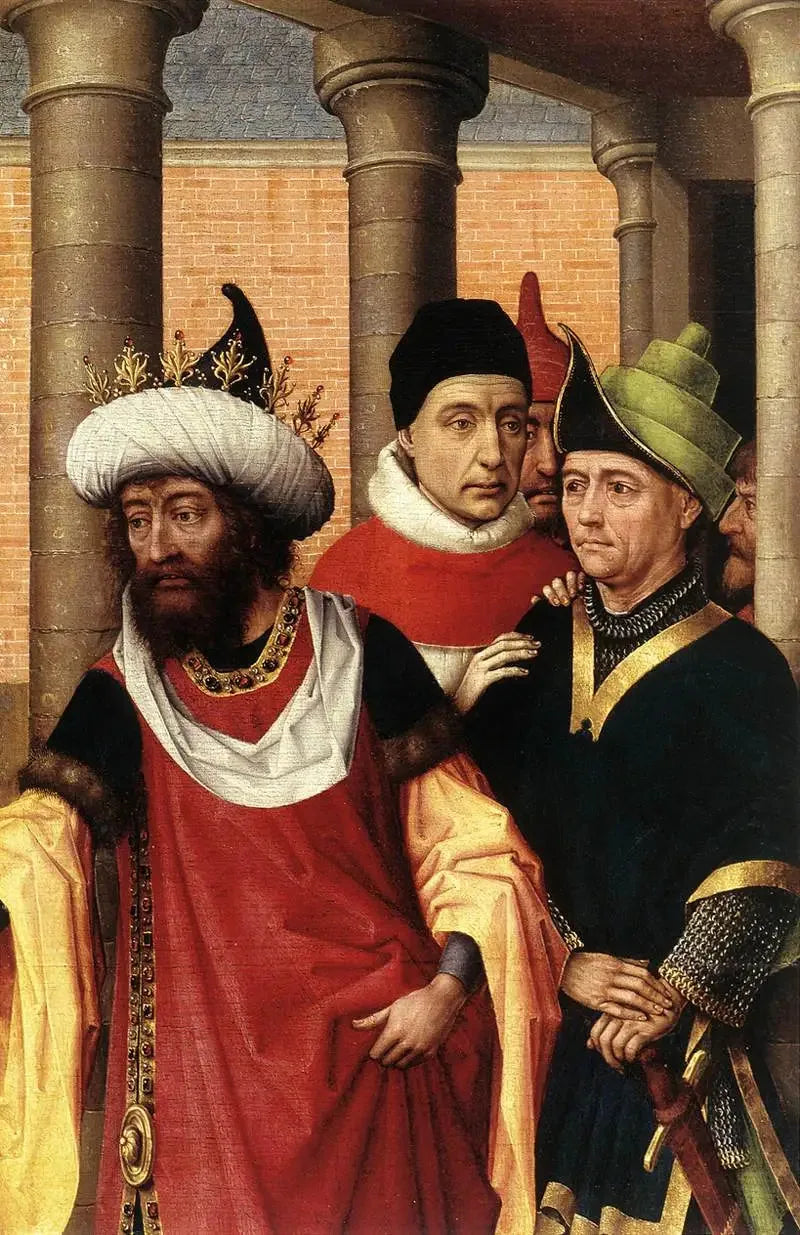 Grupo de hombres (fragmento) - Rogier van der Weyden