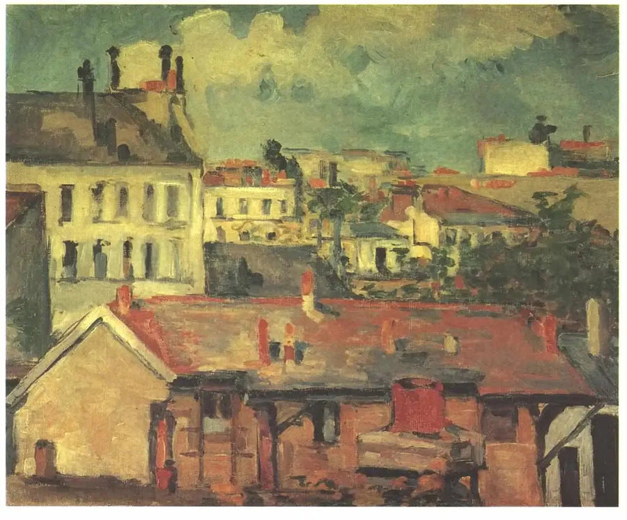Grupo de casas – Los Tejados - Paul Cézanne