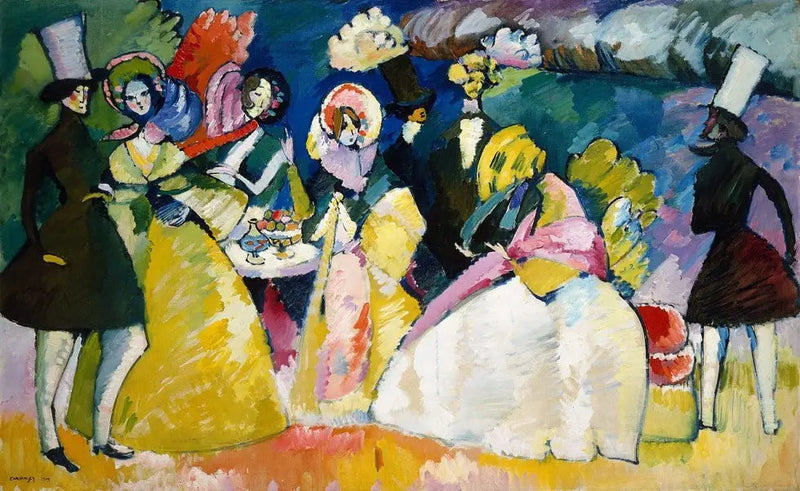 Grupo en crinolinas - Vassily Kandinsky
