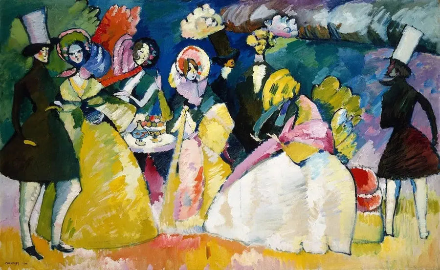 Grupo en crinolinas - Vassily Kandinsky