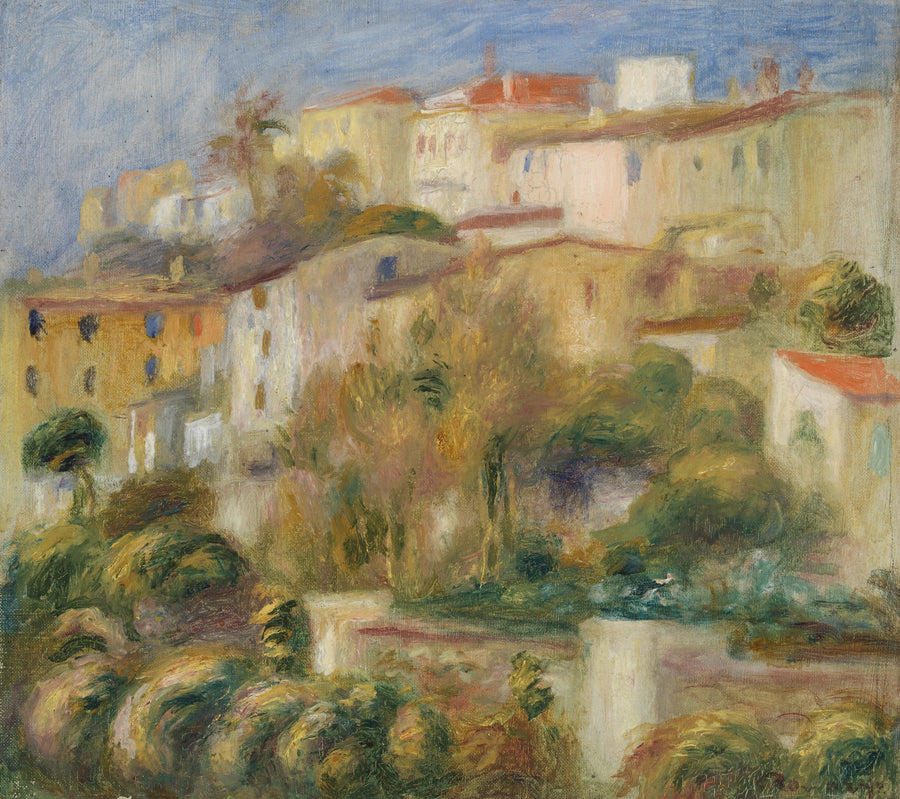 Casas en una colina (Grupo de casas en una ladera) - Pierre-Auguste Renoir