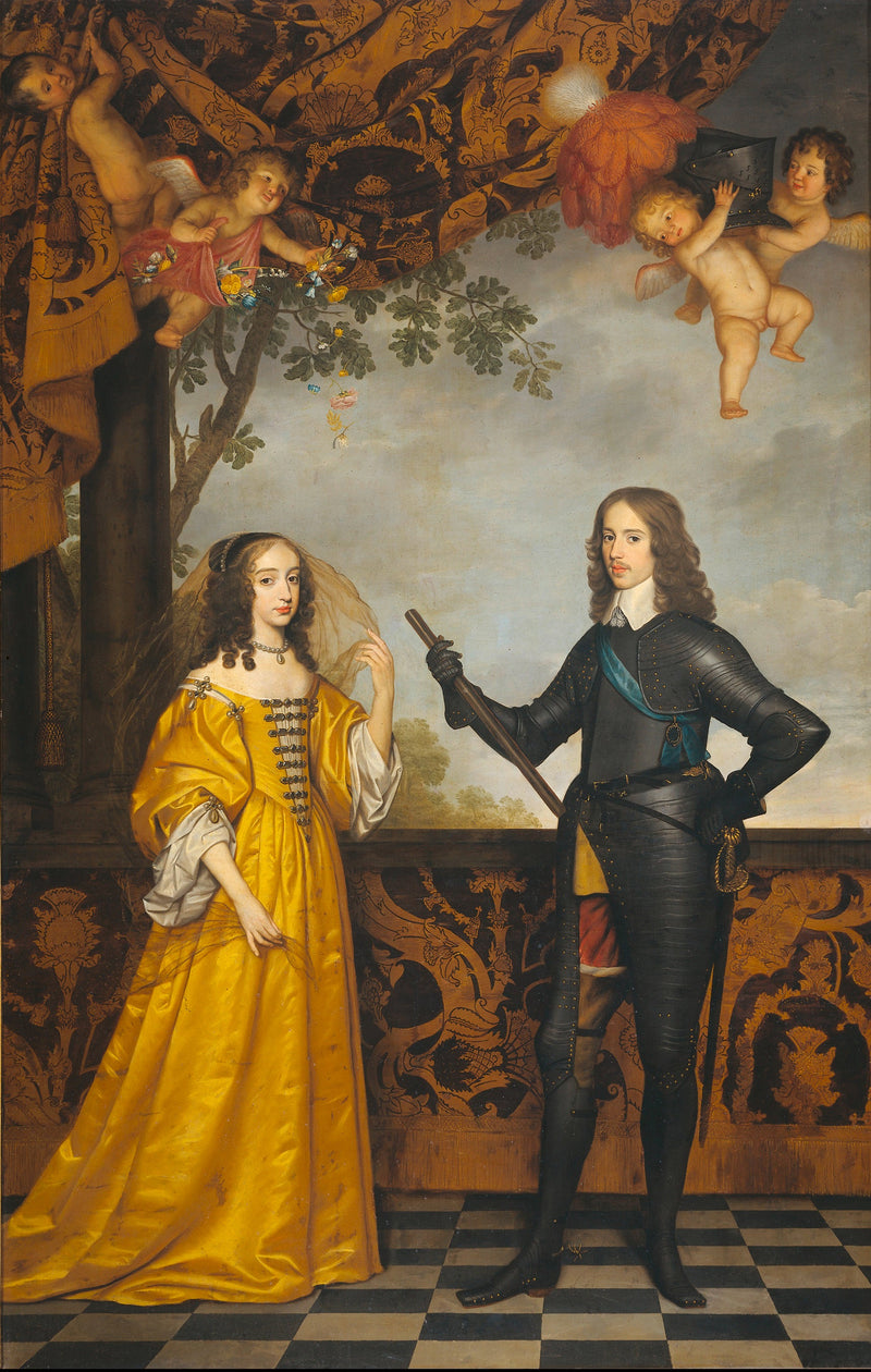 Guillermo II (1626-1650), príncipe de Orange, y su esposa María Estuardo (1631-1660) - Gerrit van Honthorst