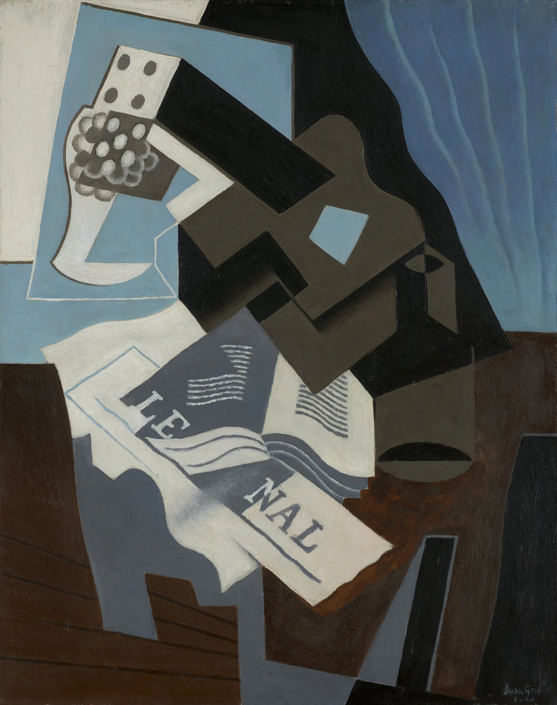 Guitarra, libro y periódico - Juan Gris