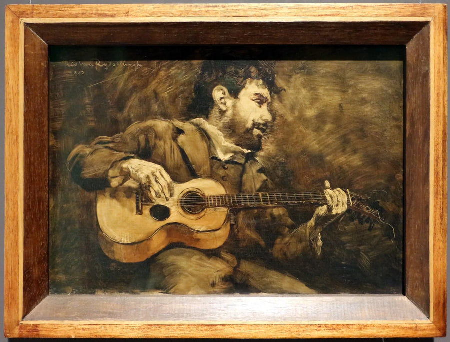 Guitarrista - Retrato del pintor español Darío de Regoyos - Théo van Rysselberghe