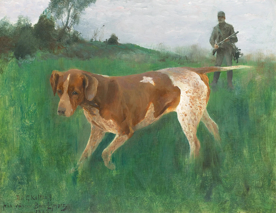 Gustaf Kolthoff cazando - Bruno Liljefors