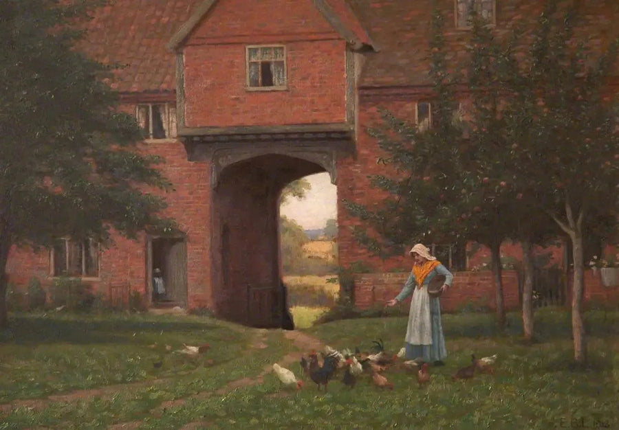 Hales Old Hall, Hales Green, cerca de Norwich, Norfolk - Edmund Blair Leighton