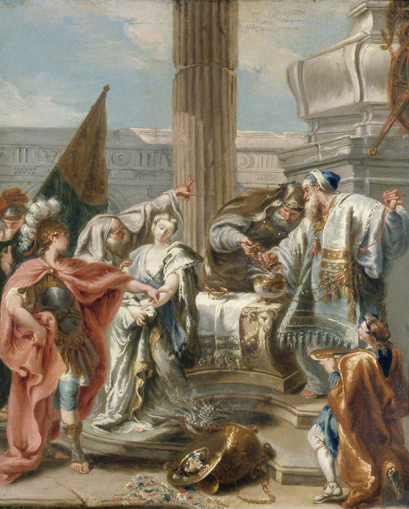 Haman, Ester y Asuero - Giovanni Battista Pittoni