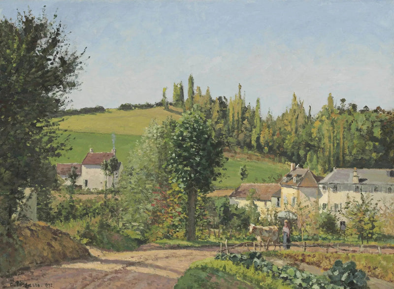 Aldea en los alrededores de Pontoise - Camille Pissarro