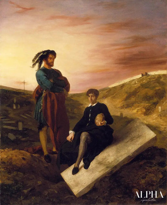 Hamlet et Horatio au cimetière 1835 - Eugène Delacroix - Reproductions de tableaux et peintures haut de gamme